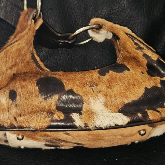 BB Simon Hair on Hide Bag with Colorado Stone Accents by Swarovski - Picture 4 of 4